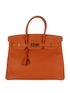 Birkin 35, &pound;13,000, Handbags, Orange, Leather, Front view